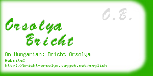 orsolya bricht business card